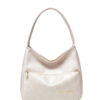 白底 PU Leather Tote Bag