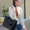 Large Capacity Quilted Leather Tote Bag Fashion Commuter Handbag