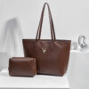 Soft Leather Commuter Tote Bag for Daily Use
