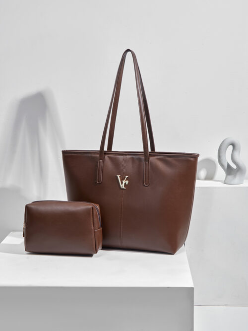 Soft Leather Commuter Tote Bag for Daily Use