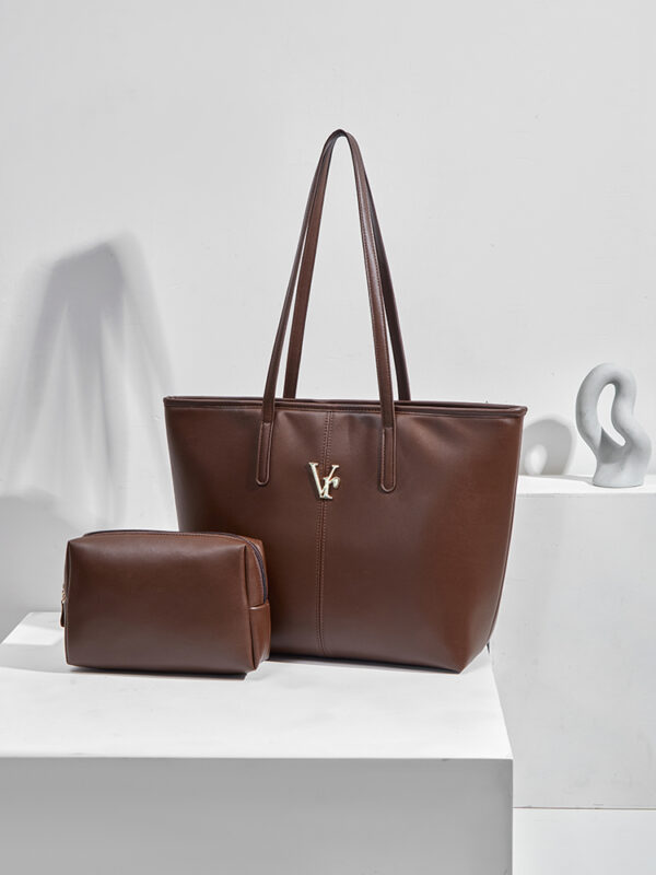 Soft Leather Commuter Tote Bag for Daily Use