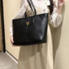 Soft Leather Commuter Tote Bag for Daily Use