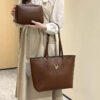Soft Leather Commuter Tote Bag for Daily Use